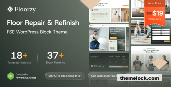 Floorzy v1.0.0 – Floor Repair & Refinish FSE WordPress Block Theme