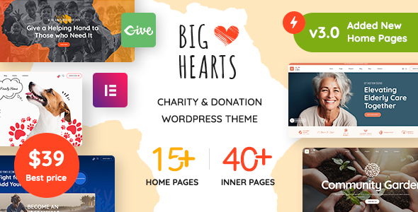 BigHearts v3.1.18 – Charity & Donation WordPress Theme