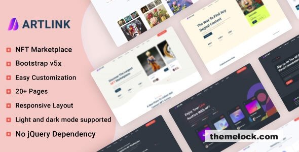 Artlink v1.1.0 – NFT Marketplace Template