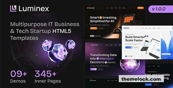 Luminex – Multipurpose IT Business & Tech Startup HTML5 Template