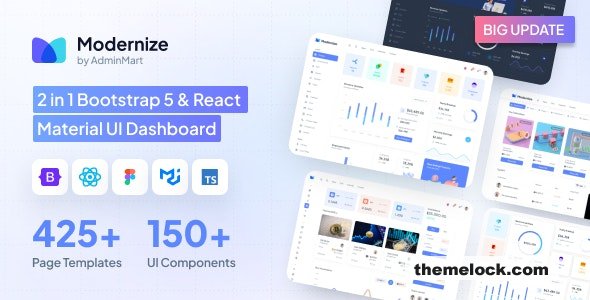 Modernize v7.0 – Bootstrap 5 & React MUI Admin Dashboard
